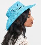 Reclaimed Vintage Inspired Cowboy Hat In Bright Blue Straw