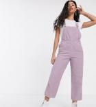 Reclaimed Vintage Inspired Overall In Lilac Cord-purple