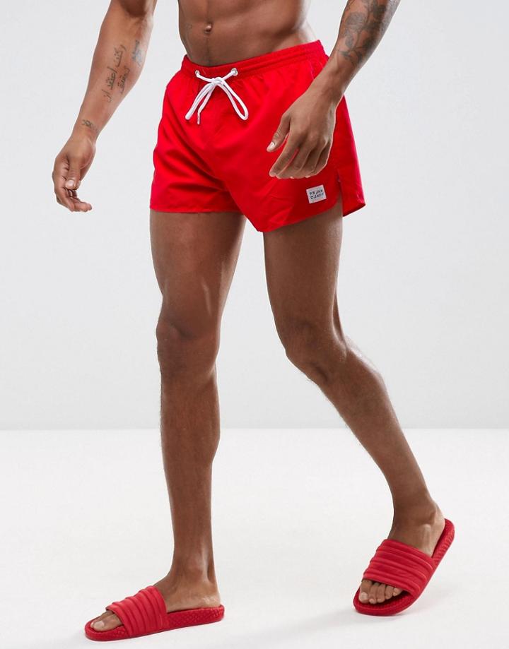 Frank Dandy Swim Shorts In Red - Red