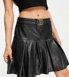 River Island Petite Pleated Mini Skirt In Black