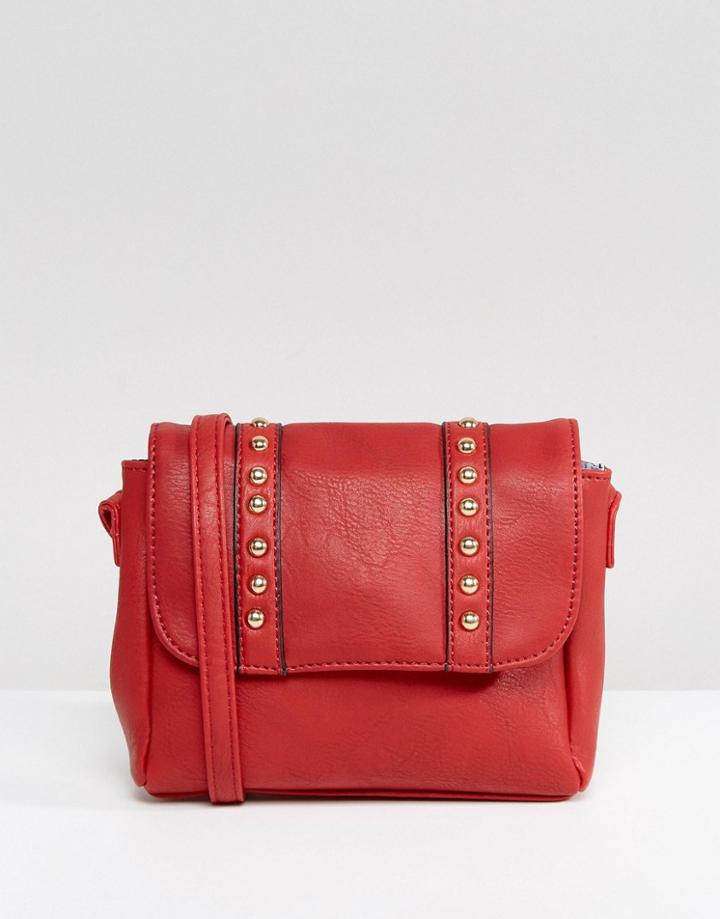 Yoki Crossbody Bag With Studding - Red