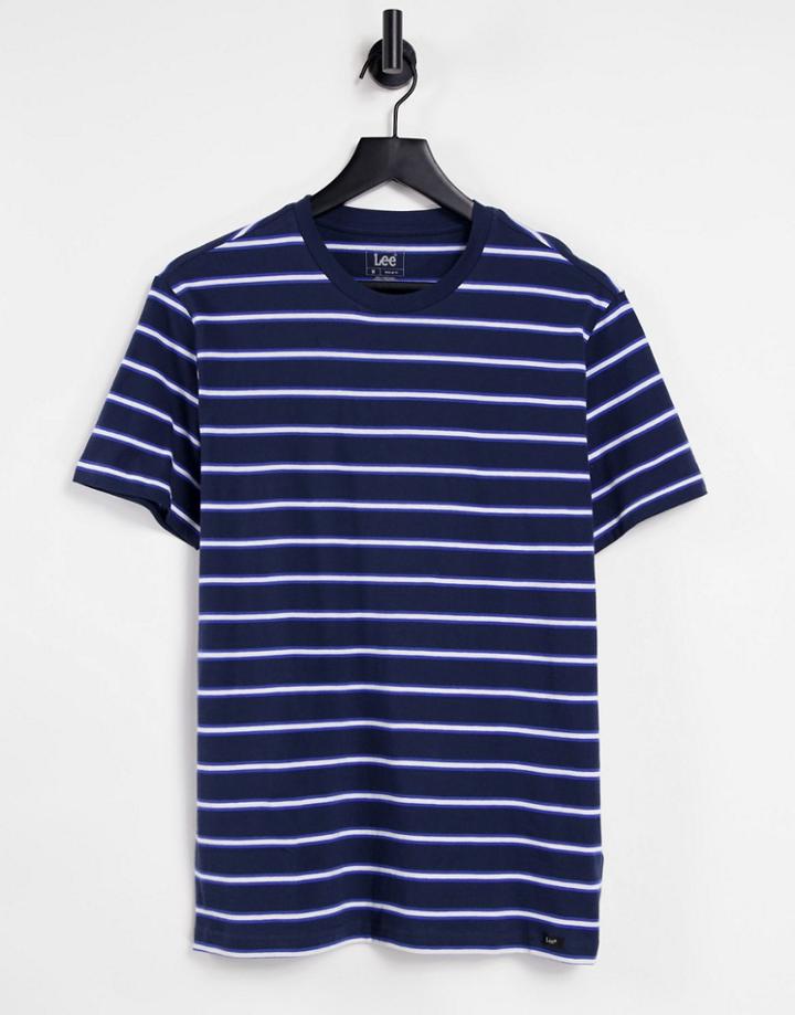 Lee Stripe T-shirt-navy