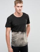 Religion T-shirt With Paint Dripping Print - Gray