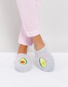 Asos Never Leave Avo-cuddle Slippers - Gray