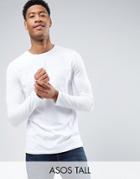Asos Tall Long Sleeve T-shirt With Crew Neck - White
