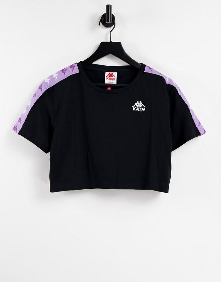 Kappa Cropped T-shirt In Black