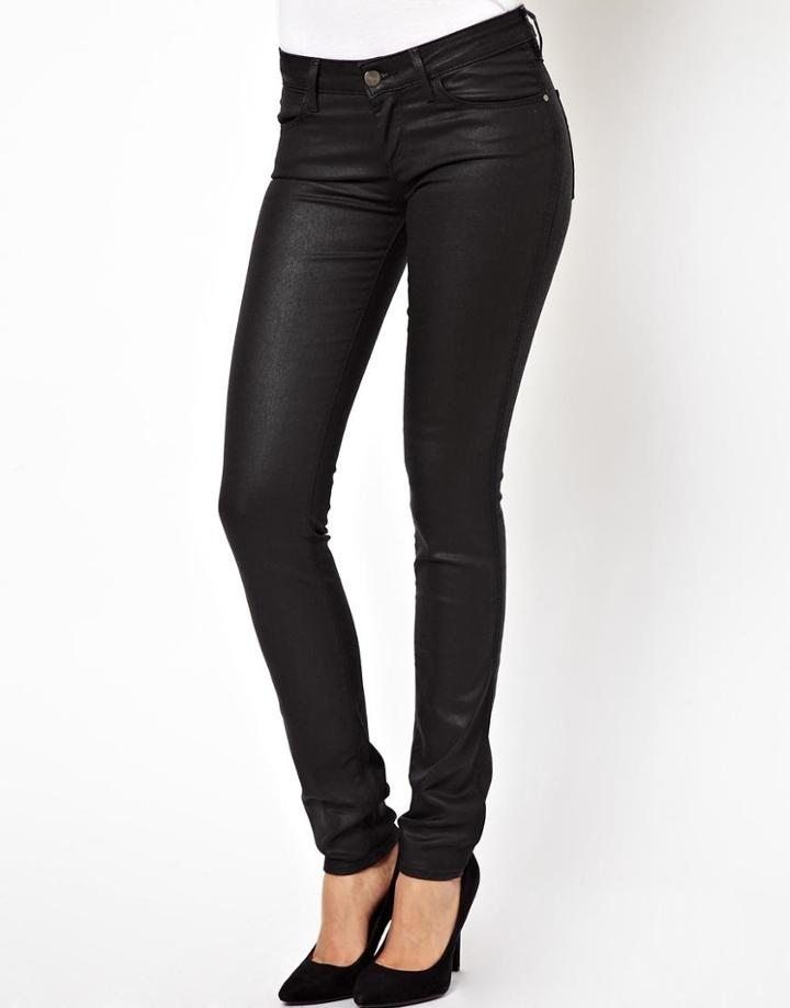 Wrangler Courtney Coated Leather Look Skinny Jeans