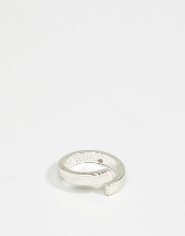 Icon Brand Wrap Ring In Silver - Silver