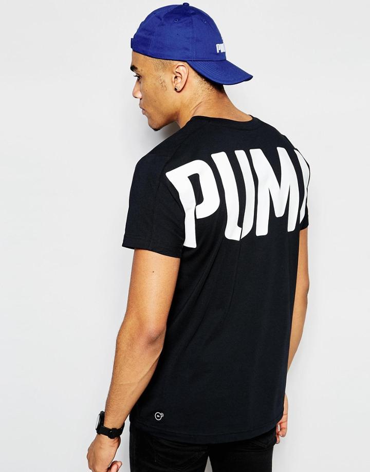 Puma Evolution T-shirt With Back Print - Black