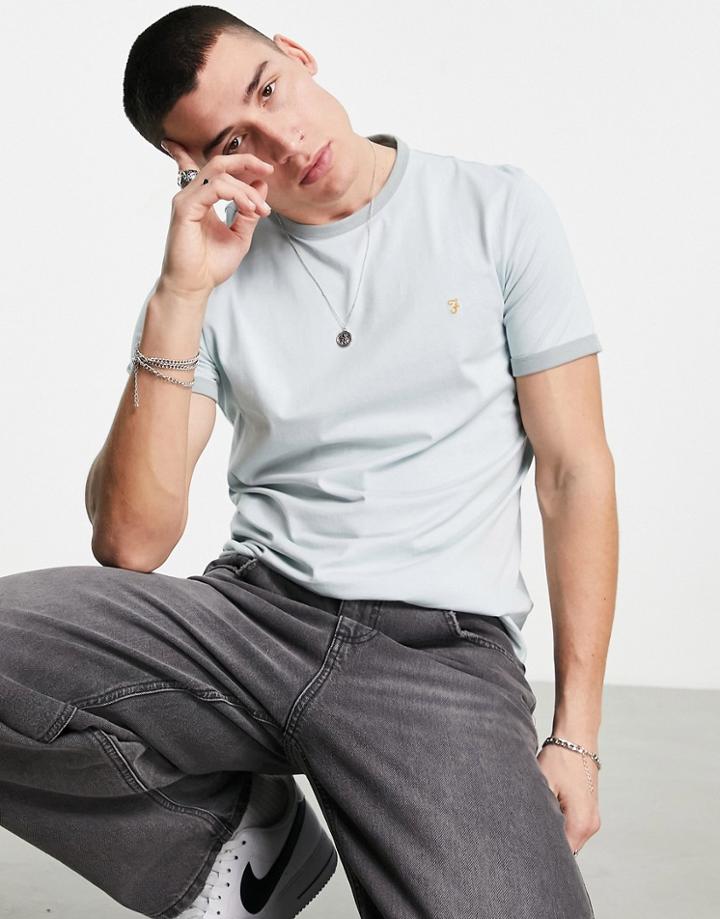 Farah Short Sleeve T-shirt In Light Blue
