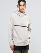 Asos Over The Head Windbreaker In Putty - Brown