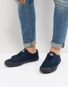 Pretty Green Archer Nubuck Sneakers In Navy - Navy