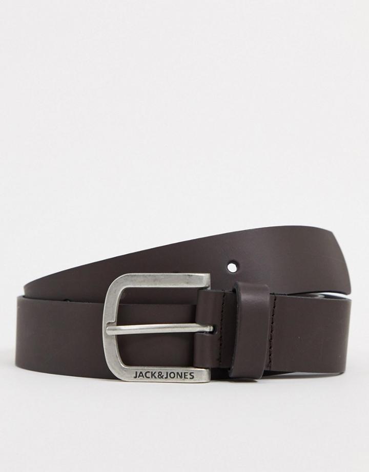 Jack & Jones Casual Belt In Brown