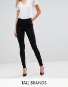 Vero Moda Tall Raw Hem Skinny Jeans - Black