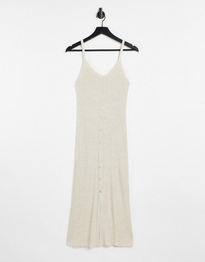 Object Lucilla Sleeveless Knit Dress In Beige-neutral