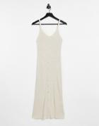 Object Lucilla Sleeveless Knit Dress In Beige-neutral