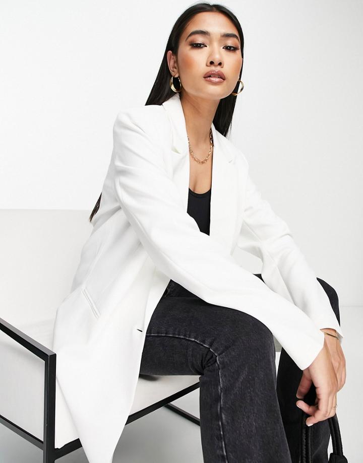 Vero Moda Aware Tailored Double Breasted Blazer In White