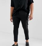 Asos Design Plus Super Skinny Coated Leather Look Jeans In Black