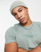Hollister T-shirt With Logo In Mint-green