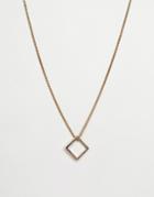 Icon Brand Square Necklace - Gold