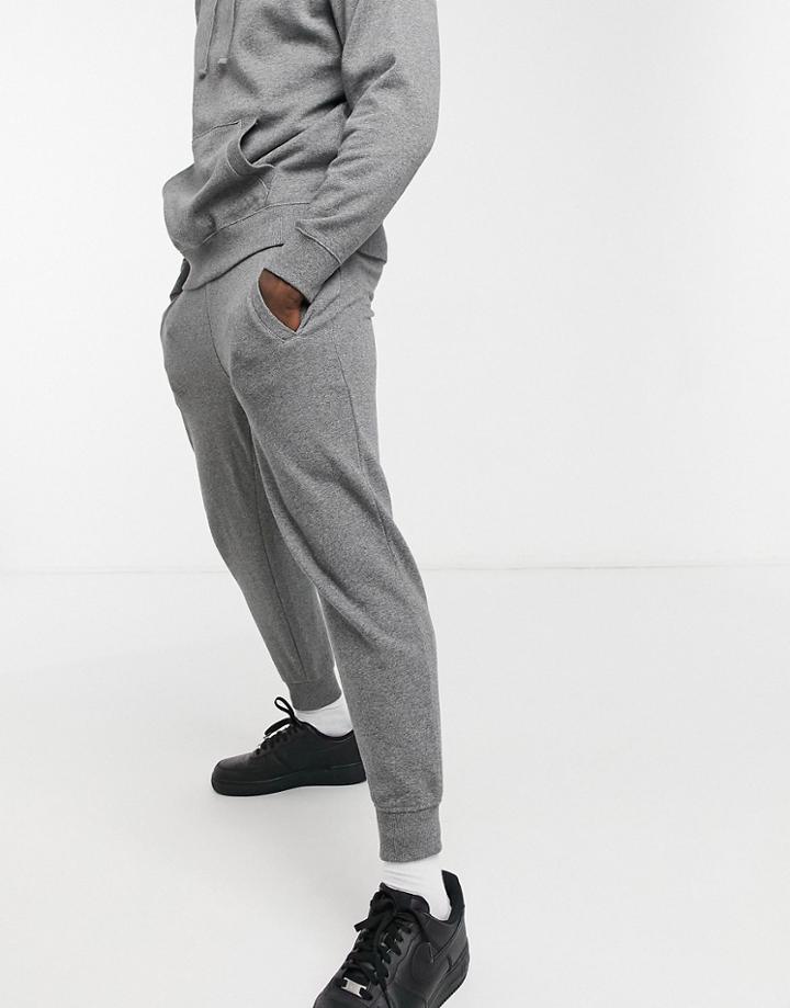 Guess Skinny Cuffed Sweatpants In Gray With Small Logo-grey