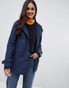 Brave Soul Orwell Trench Coat - Navy