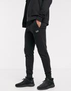 Armani Ea7 Core Id Rubberized Logo Sweatpants In Black