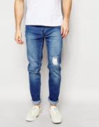 Kubban Skinny Jean Dark Blue Stonewash - Blue