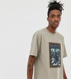 Heart & Dagger Oversized T-shirt With Print-stone
