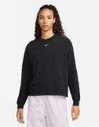 Nike Essentials Boxy Long Sleeve T-shirt In Black