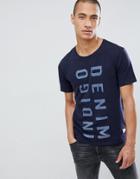 Only And Sons Enzyme Denim T-shirt - Navy