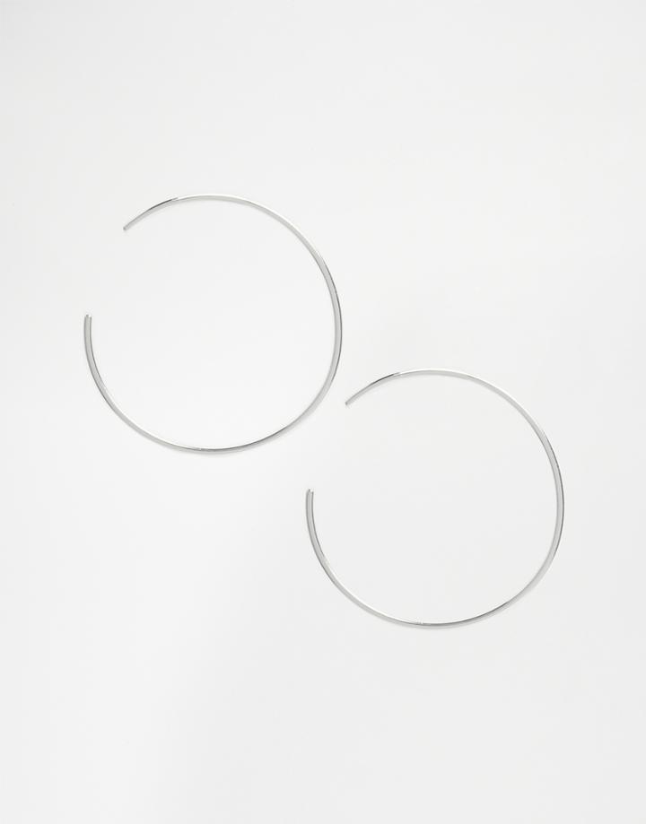 Pilgrim Open Hoop Earrings - Silver