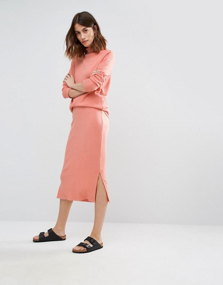 Vero Moda Lounge Midi Skirt - Orange