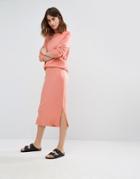 Vero Moda Lounge Midi Skirt - Orange