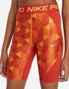 Nike X Serena Design-crew Geo Print Legging Shorts In Terracotta-orange