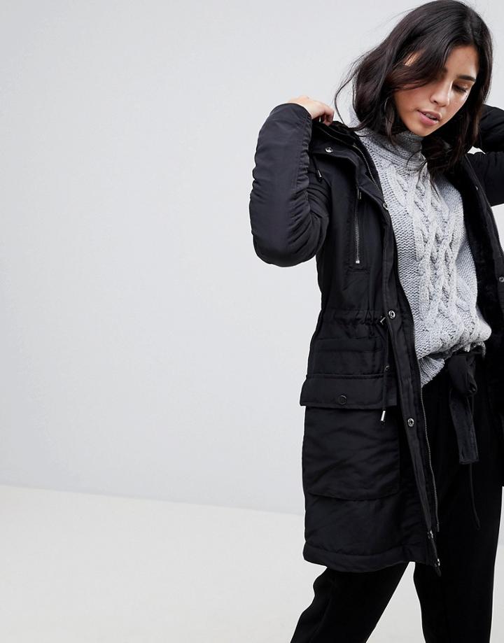 Y.a.s Calvein Parka Coat - Black