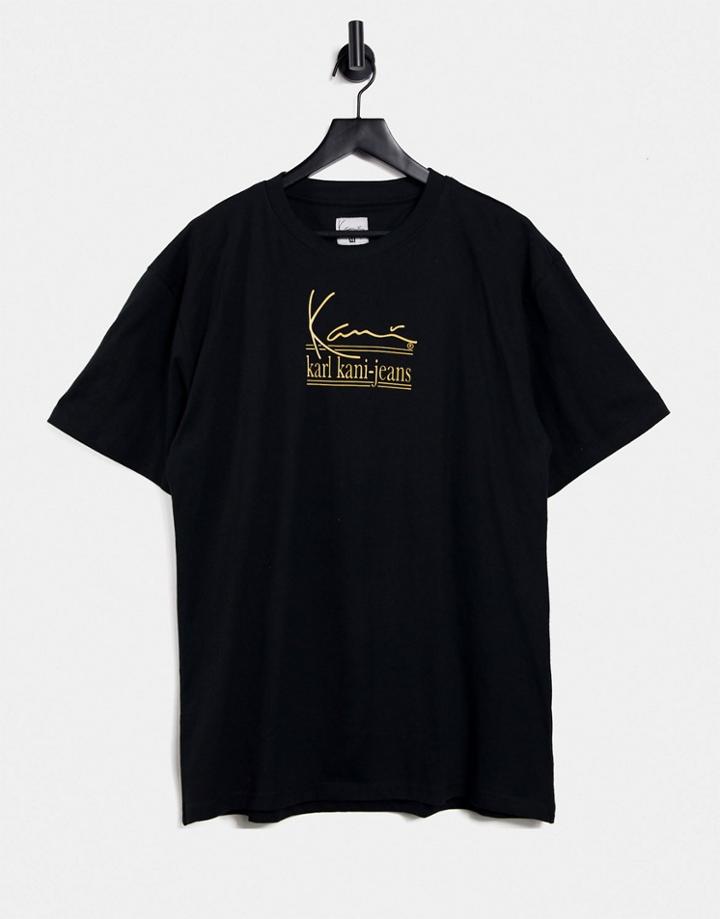 Karl Kani Jeans Signature T-shirt In Black