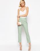 Asos Linen Crop Pants - Mint