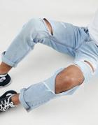 Rollas Tommy Ripped Tapered Jeans - Blue