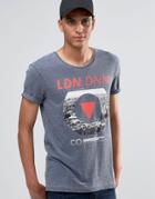 Esprit London Scenic Print T-shirt - Navy
