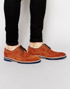 Ted Baker Archerr Suede Derby Brogues - Brown