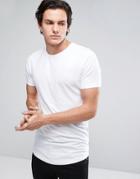 Jack & Jones Core Longline Muscle Fit T-shirt - White