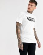 Vans Classic Logo T-shirt In White Vgggyb2