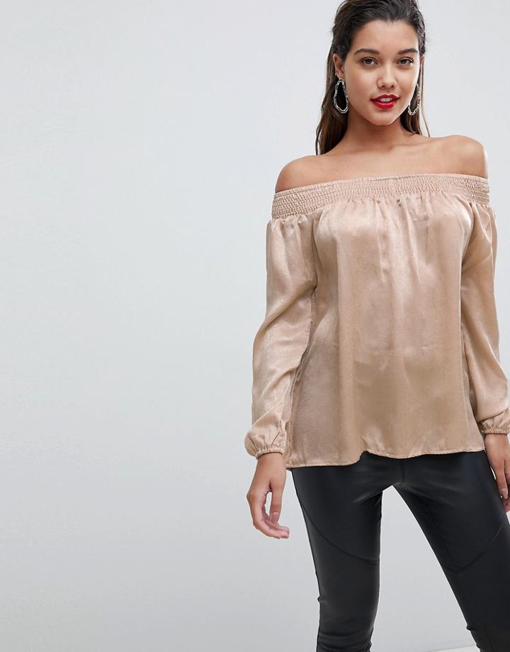 Ax Paris Off The Shoulder Top - Pink