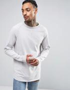 Asos Oversized Long Sleeve T-shirt With Reverse Details And Raglan Sle