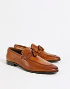 Dune Sea Loafers In Tan Leather-brown