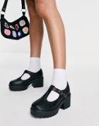 Koi Footwear Sai Vegan Friendly Mary-jane Heeled Shoes-black