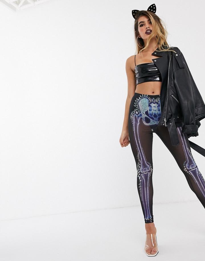 Asos Design Halloween Jewelled Skeleton Legging