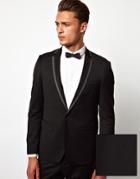Asos Skinny Fit Suit Jacket With Tipping
