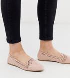 New Look Wide Fit Cut Out Detail Loafer In Cream-beige